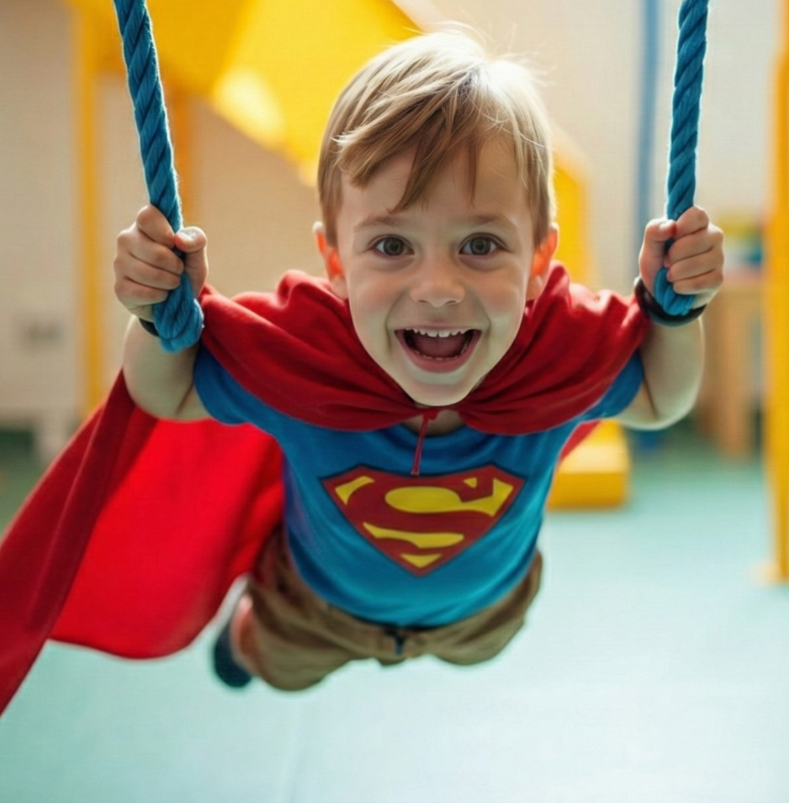 A child playing during a therapy session
